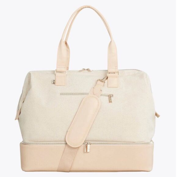 BEIS The Weekender Bag Beige NWT - Picture 2 of 7